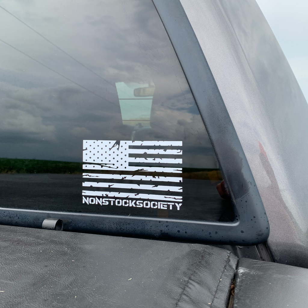 NSS Vinyl Torn Flag Decal (Multiple Colors)